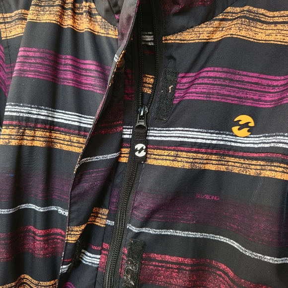 Billabong Womens Ski Snowboard Jacket Coat Size XS Hood Striped - Picture 4 of 12